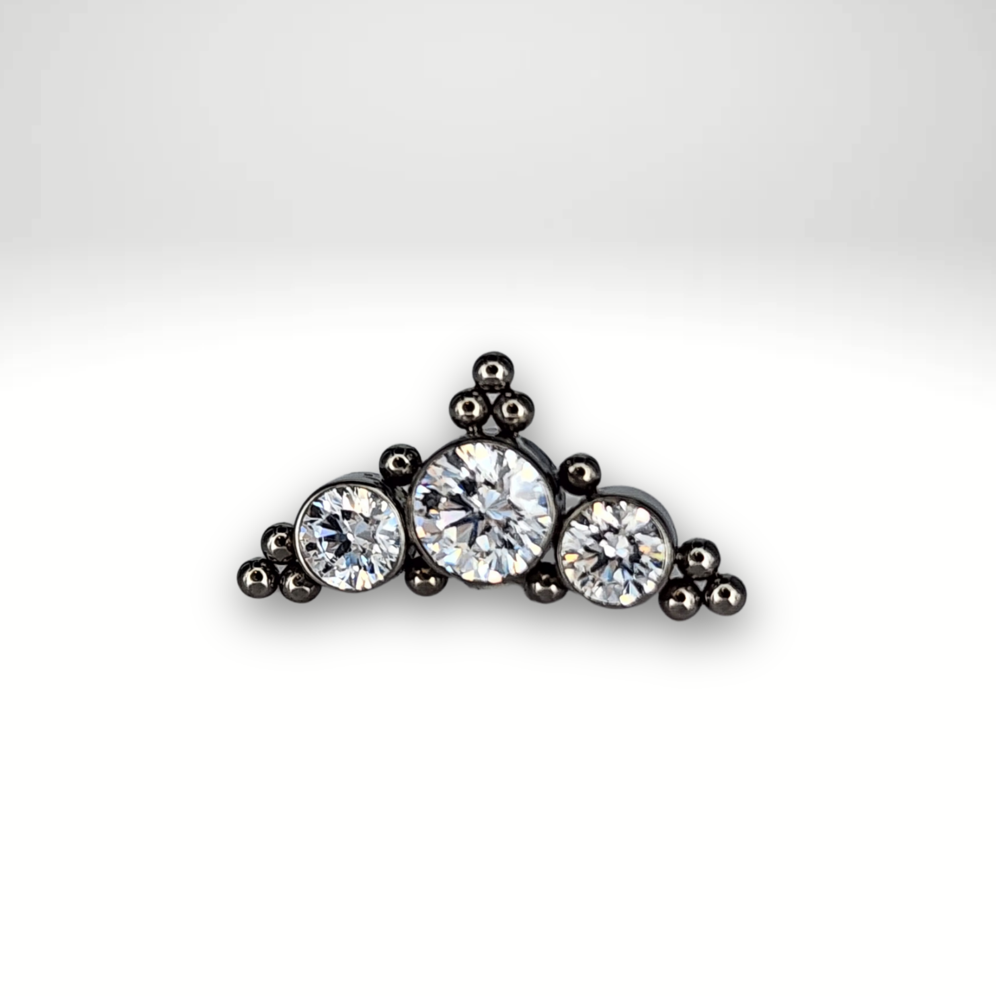 3 Gem Arc Cluster w/ 3 Beads (2HT-13)