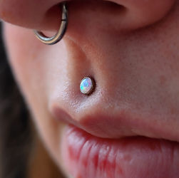 Downsized Philtrum with White Opal End from Neometal