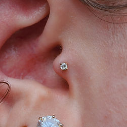 Tiny Tragus w/ Genuine Diamond