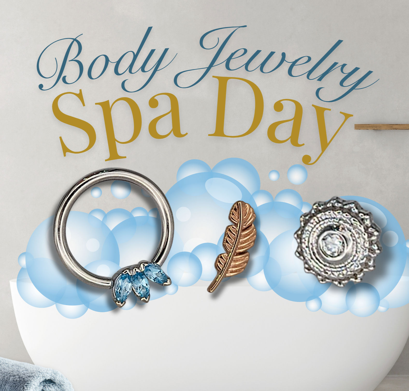 Body Jewelry Spa Day Banner