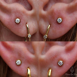 Pair of 2nd Earlobe Piercings for Mother & Daughter