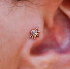 Tragus with Gold Live to Tell End