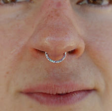 Septum with Gemmed Hinge Ring from Buddha Jewelry