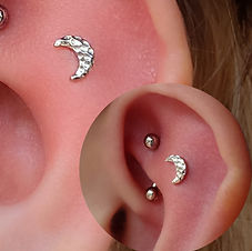 Flat with White Gold Textured Moon