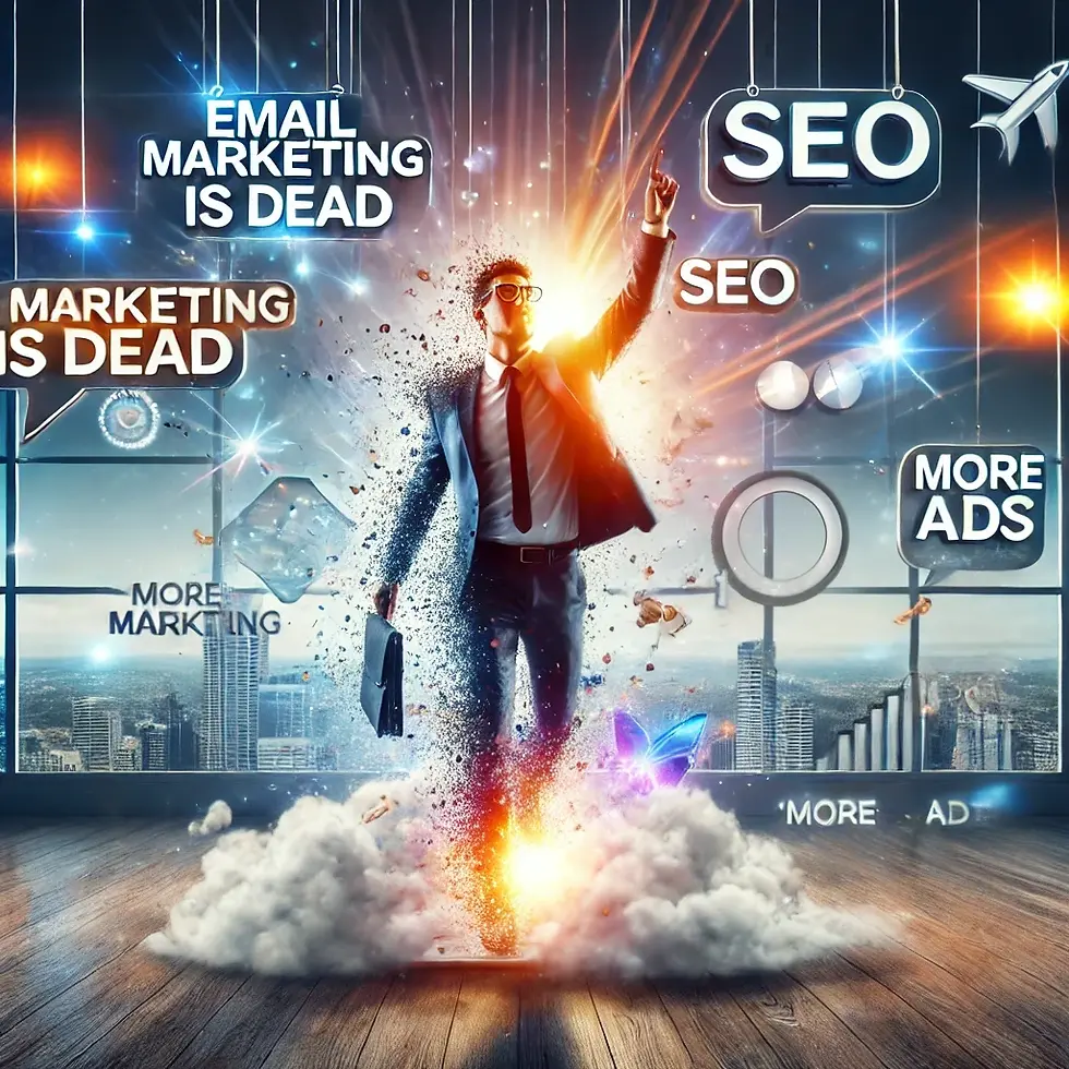 A man embarking on a journey to debunk marketing myths