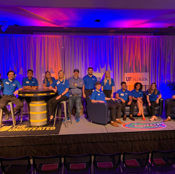 University of Florida Sport Management students coordinating production for ESPN’s Undefeated Wasdin Speaker Series, focused on race, sports, and culture, under the leadership of the Production Director.