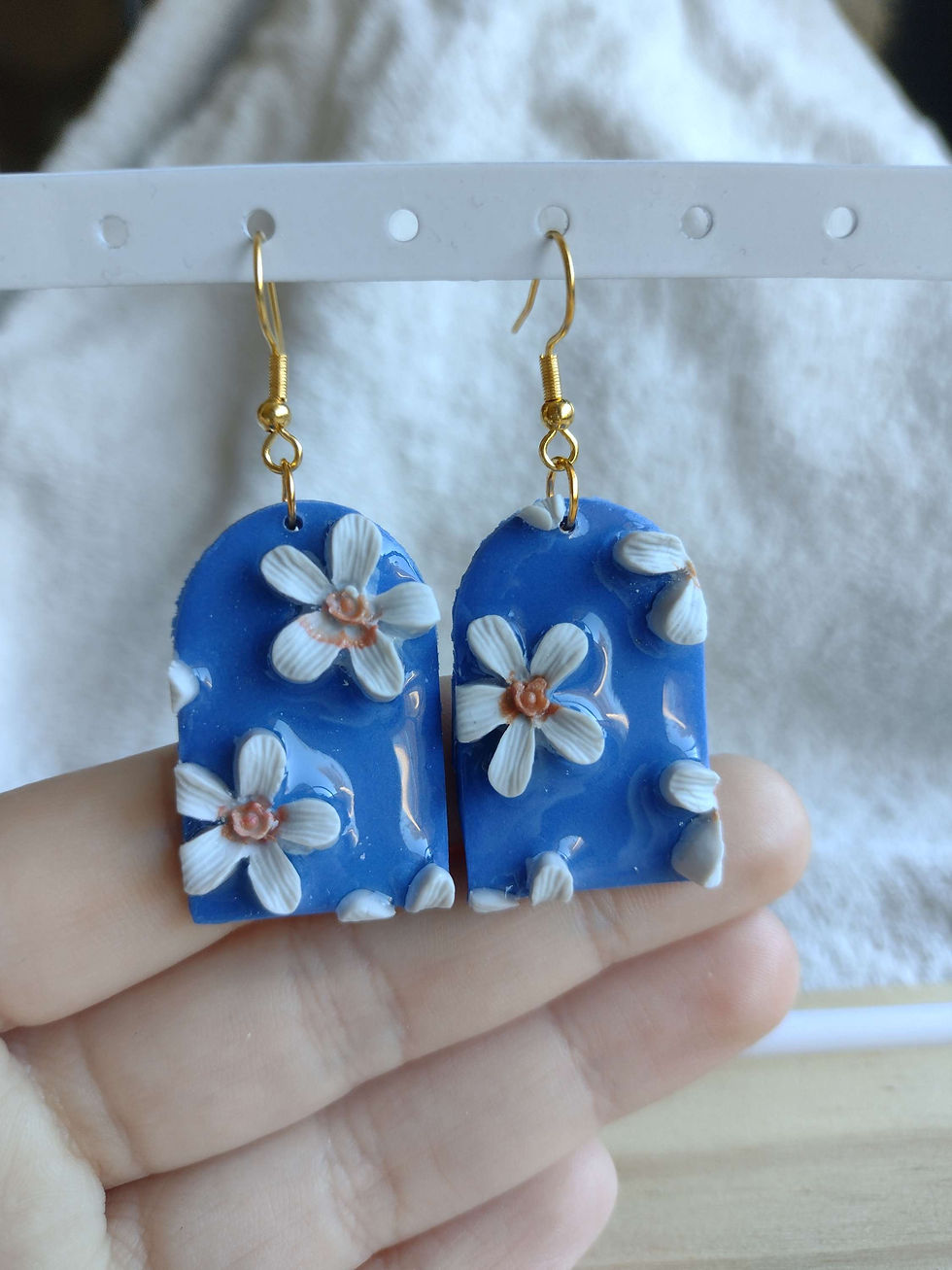 Thumbnail: Blue Floral Dangles