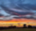 sunset over field