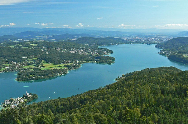 aerial view Wörthersee