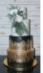 Black & Gold, Marble Wedding Cake