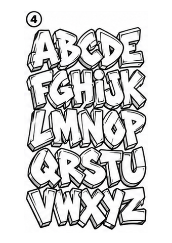 Twenty-six street art letters with fresh-paint drips and playful contours.