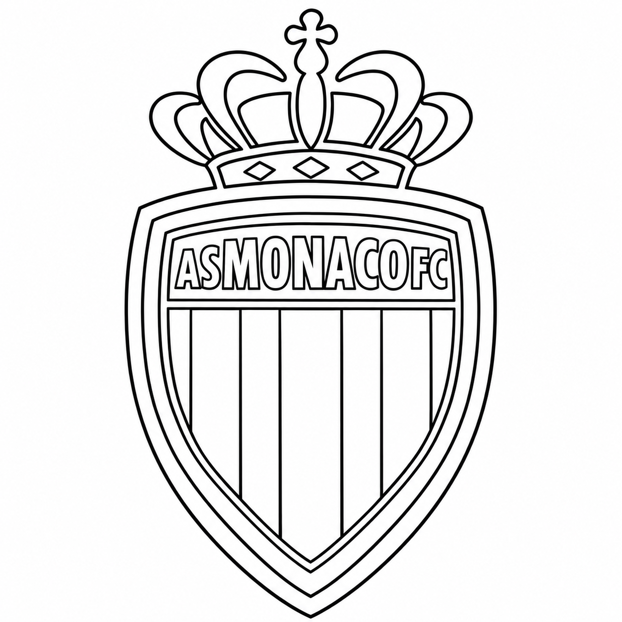 Coloriage logo AS Monaco à imprimer gratuitement
