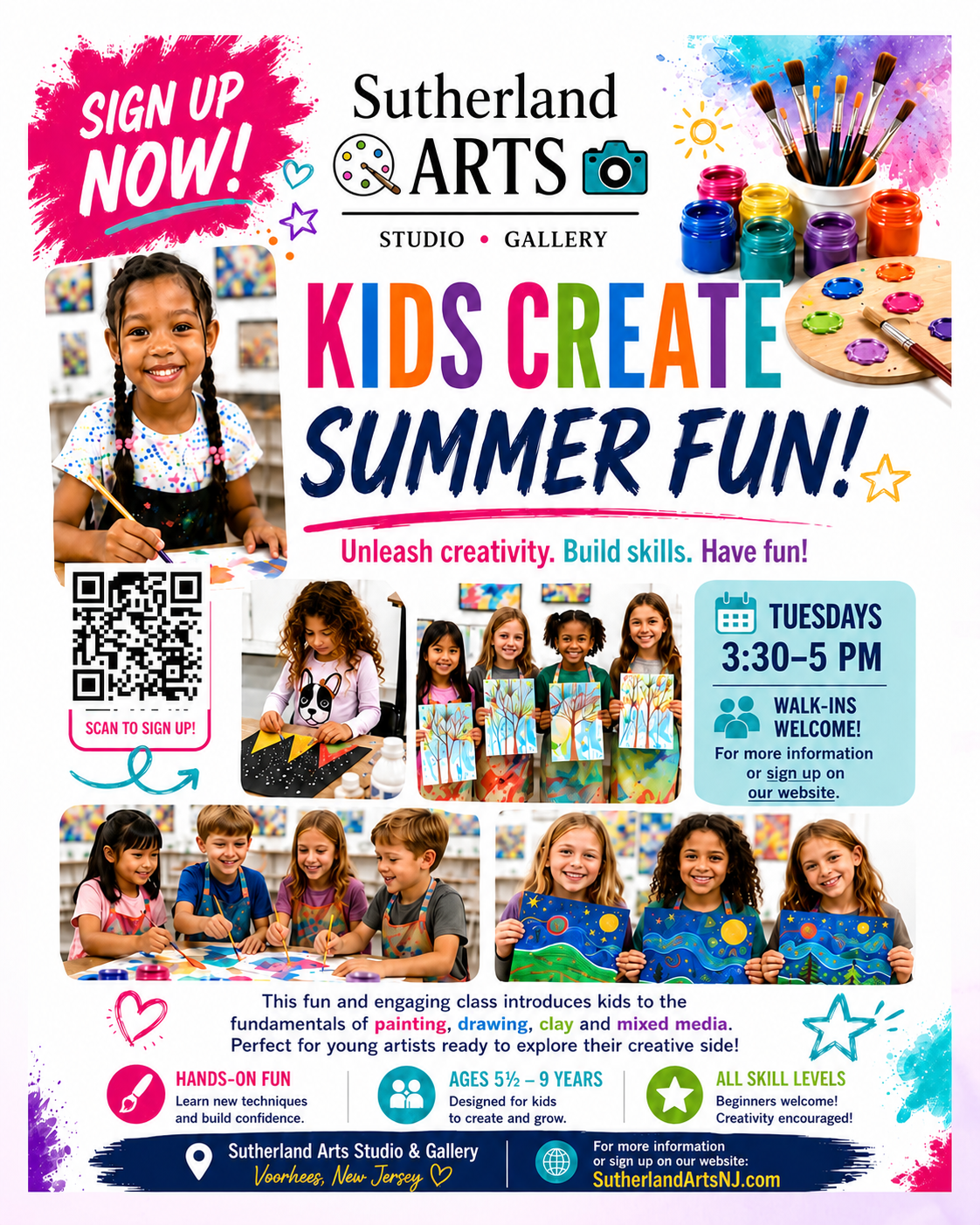 Tues Kids Create Summer Fun- 3:30 - 5 PM