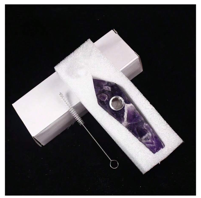 Thumbnail: Natural Raw Stone Polished Pipe Six-Sided Single-Point