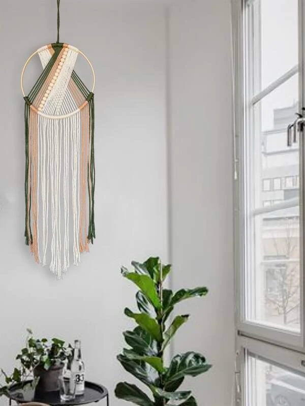 Thumbnail: 1pc Woven Tassel Wall Hanging