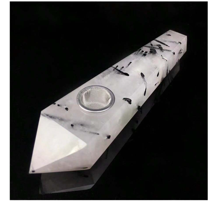 Thumbnail: Natural Raw Stone Polished Pipe Six-Sided Single-Point