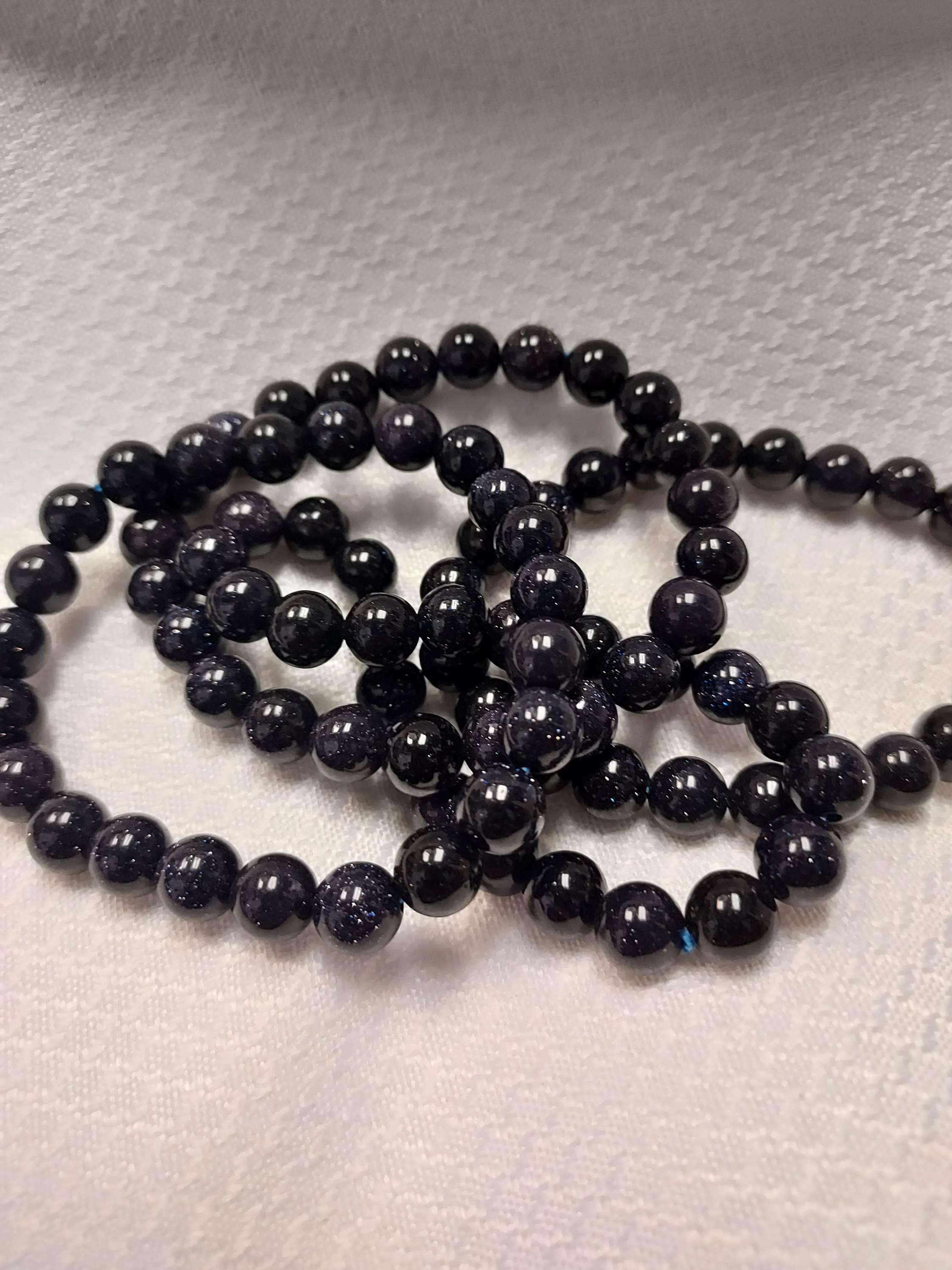 Blue Goldstone crystal bracelet