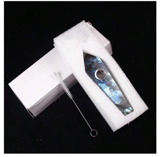 Thumbnail: Natural Raw Stone Polished Pipe Six-Sided Single-Point