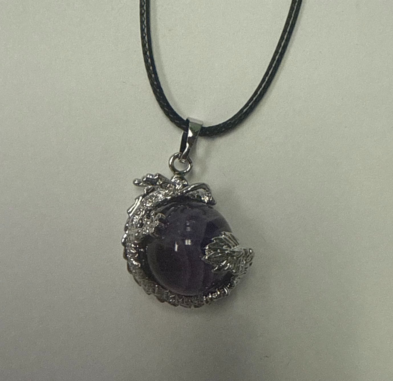 Amethyst Snake Ball Necklace