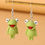 Thumbnail: Cartoon Frog Charm Drop Earrings