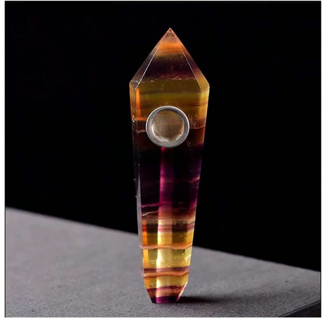 Thumbnail: Natural Raw Stone Polished Pipe Six-Sided Single-Point