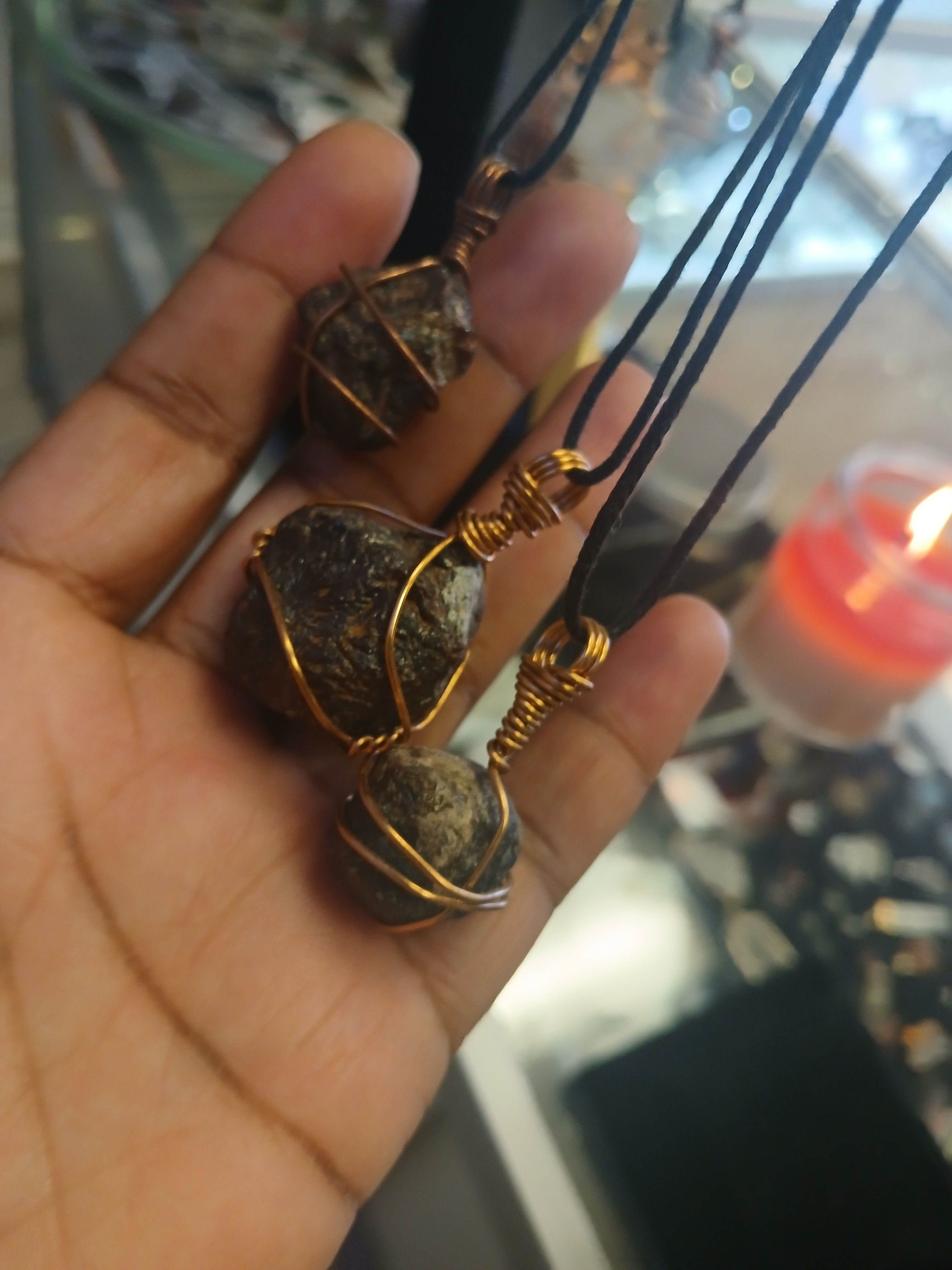 Garnet crystal necklace