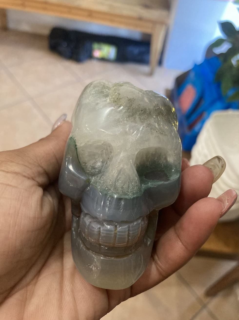 Agate Crystal skull