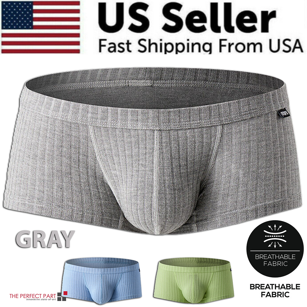 Thumbnail: Men's Sexy Underwear Low waist Briefs U Pouch Boxers Striped Shorts Underpants
