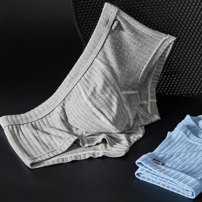 Thumbnail: Men's Sexy Underwear Low waist Briefs U Pouch Boxers Striped Shorts Underpants