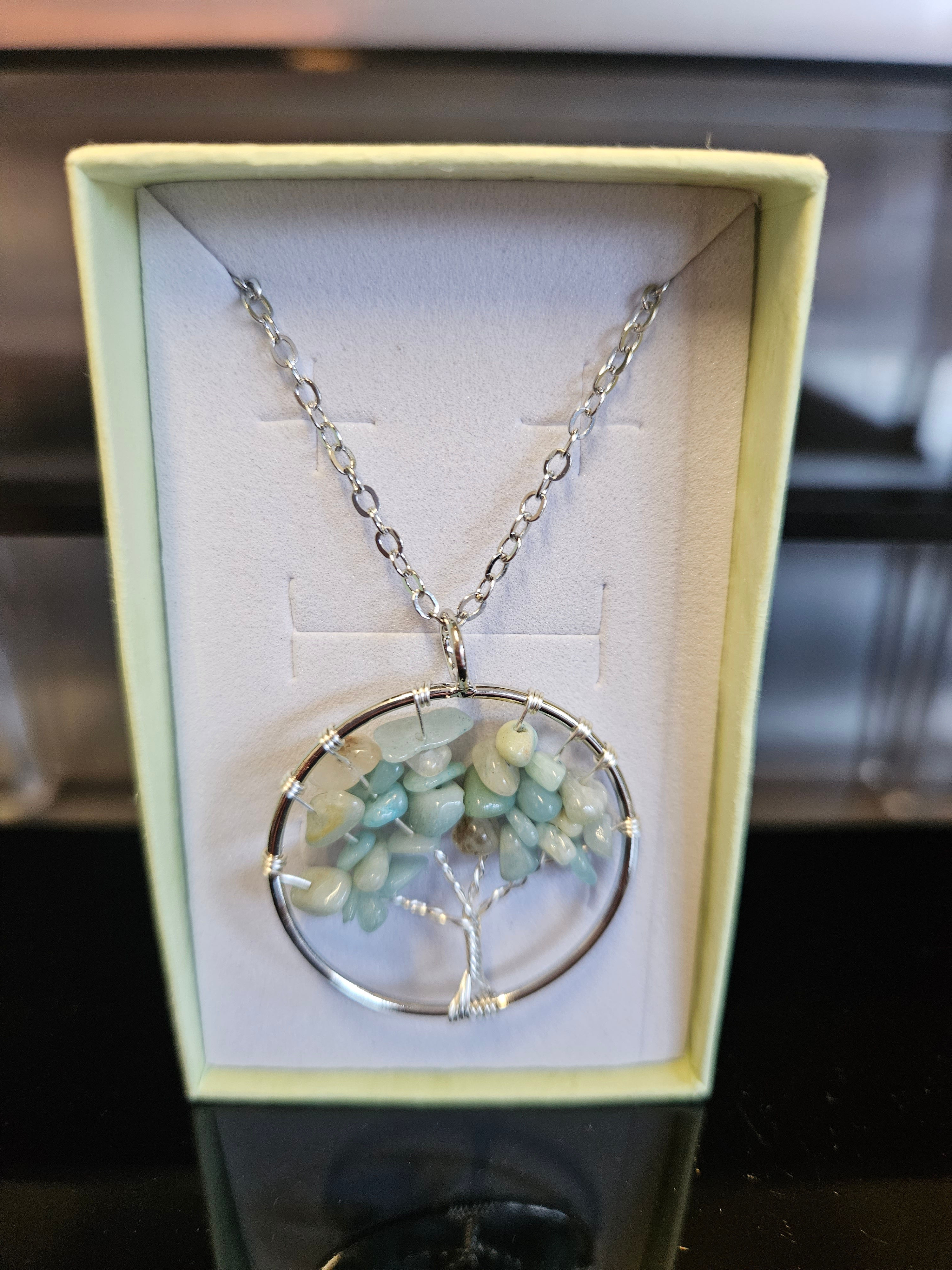 Green Aventurine Tree of Life Necklace