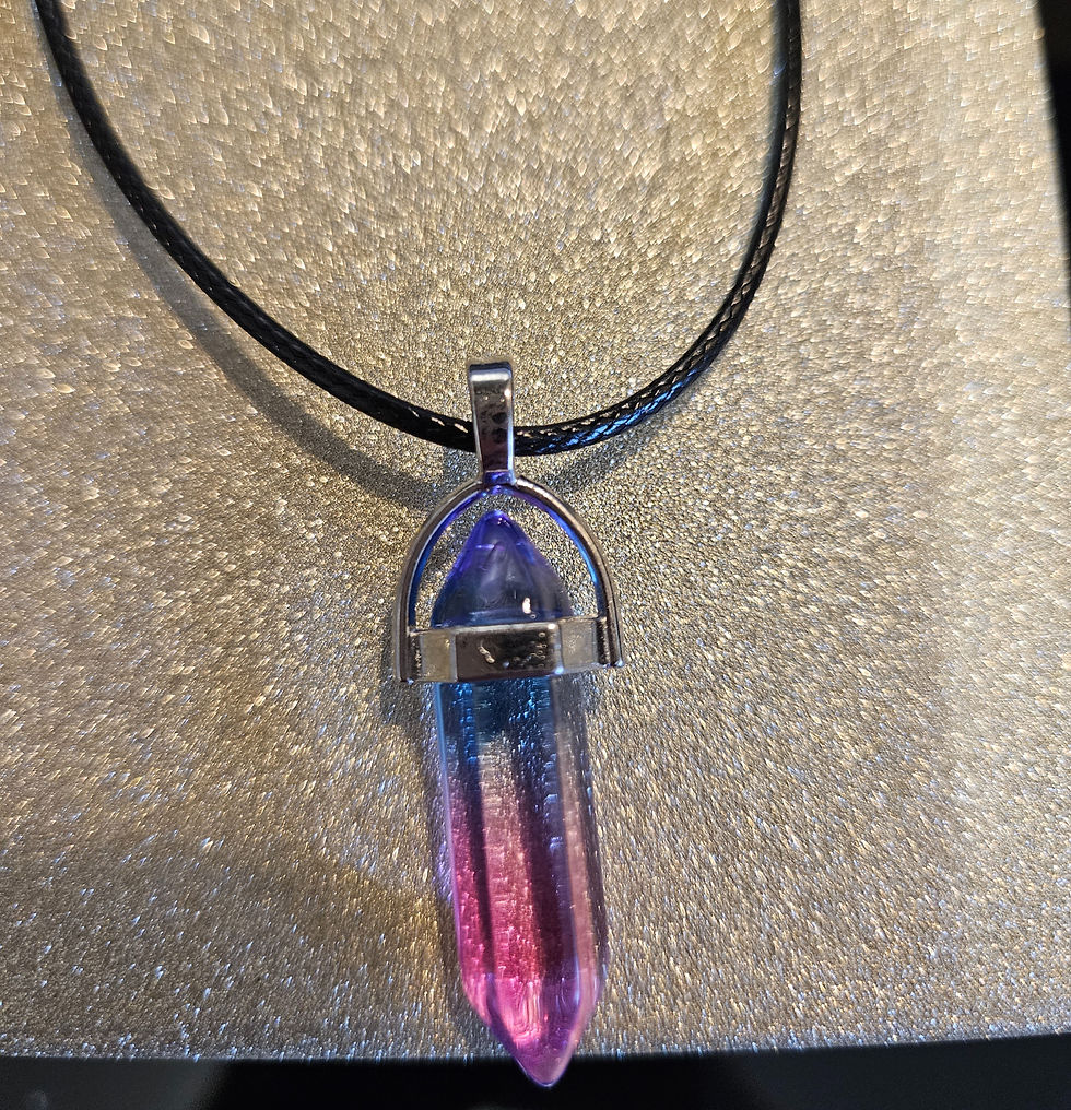 Two Tone Blue & Purple Crystal Necklace