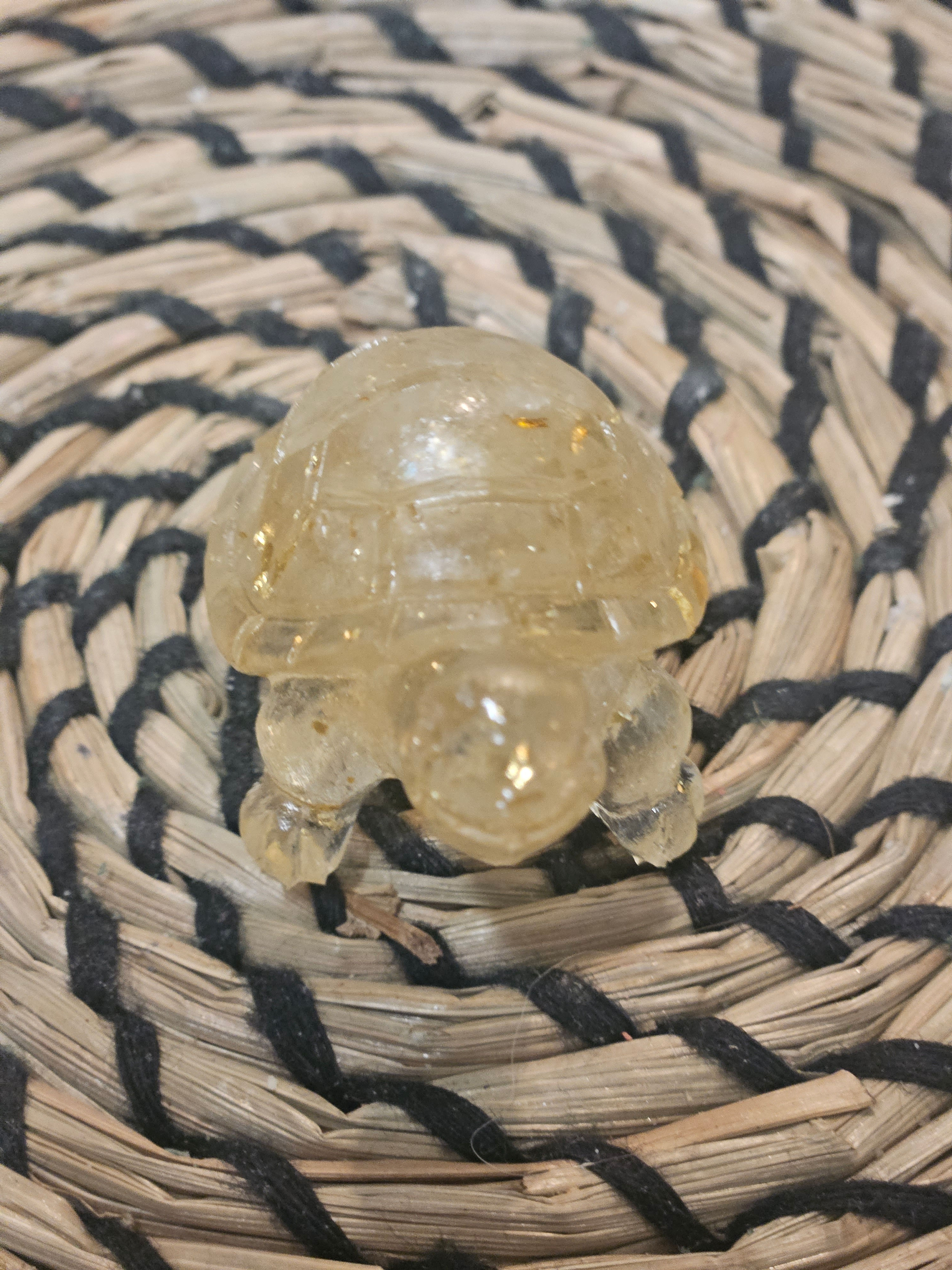 Citrine Crystal Turtle Ornament