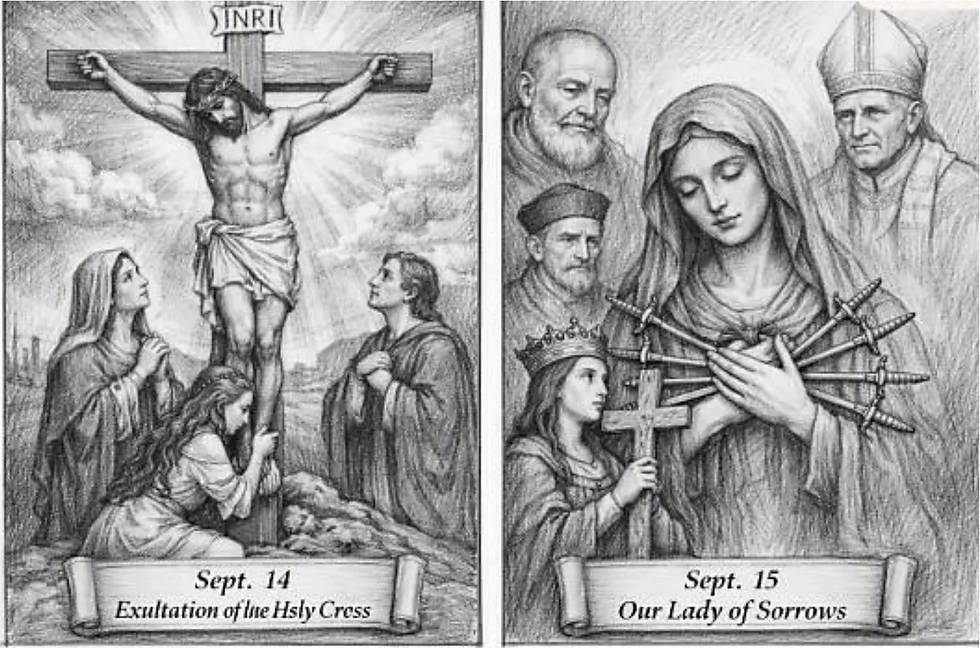 A Liturgical Diptych: The Exaltation of the Holy Cross (Sept 14) & Our Lady of Sorrows (Sept 15)