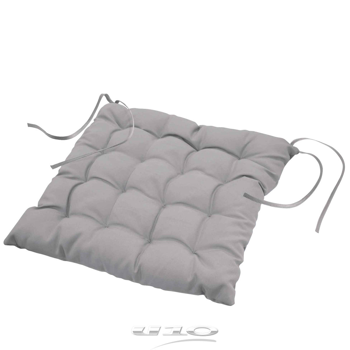 Assise matelassee 40 x 40 cm polyester uni essentiel gris