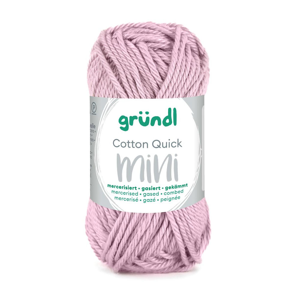 Fil à tricoter Grundl Cotton quick mini 100 % coton 174 rose quartz