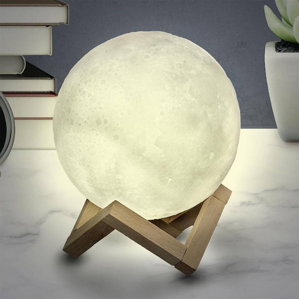 Miniature : Lampe tactile lune ronde 3d d15cm