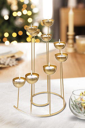 Miniature : Photophore spirale 8 bougies 35 cm