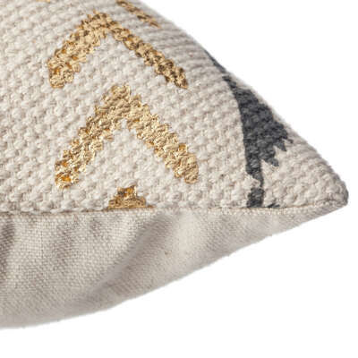 Miniature : Housse de coussin Etnik gold 40 x 40 cm gris