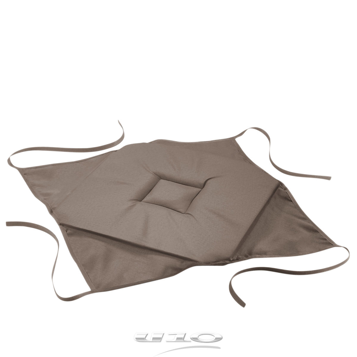 Galette 4 rabats 36 x 36 x 3.5 cm polyester uni essentiel taupe