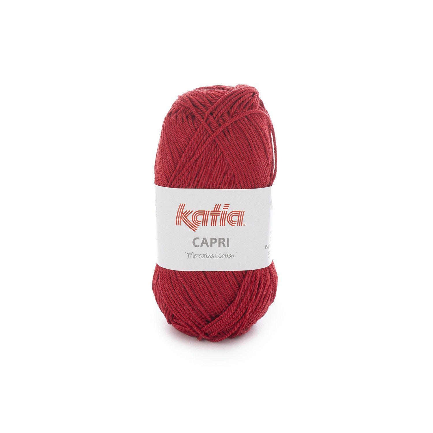 Fil à tricoter Katia Capri 100 % coton mercerisé 82150 grenat