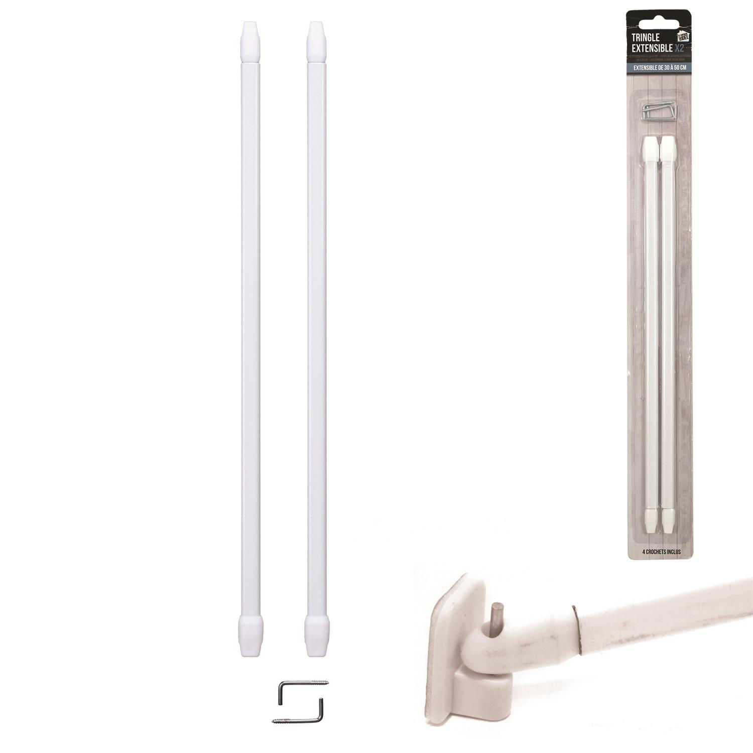Tringle extensible paire 30 à 50 cm