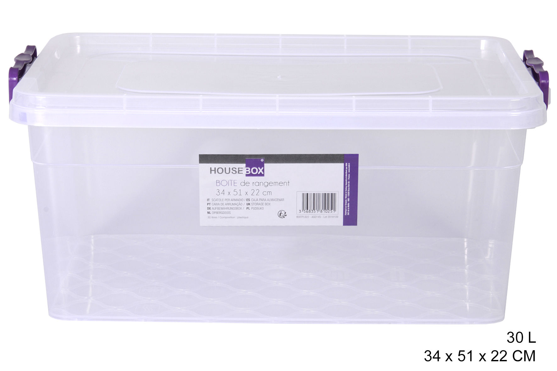 Boite plastique rgt 30 l
