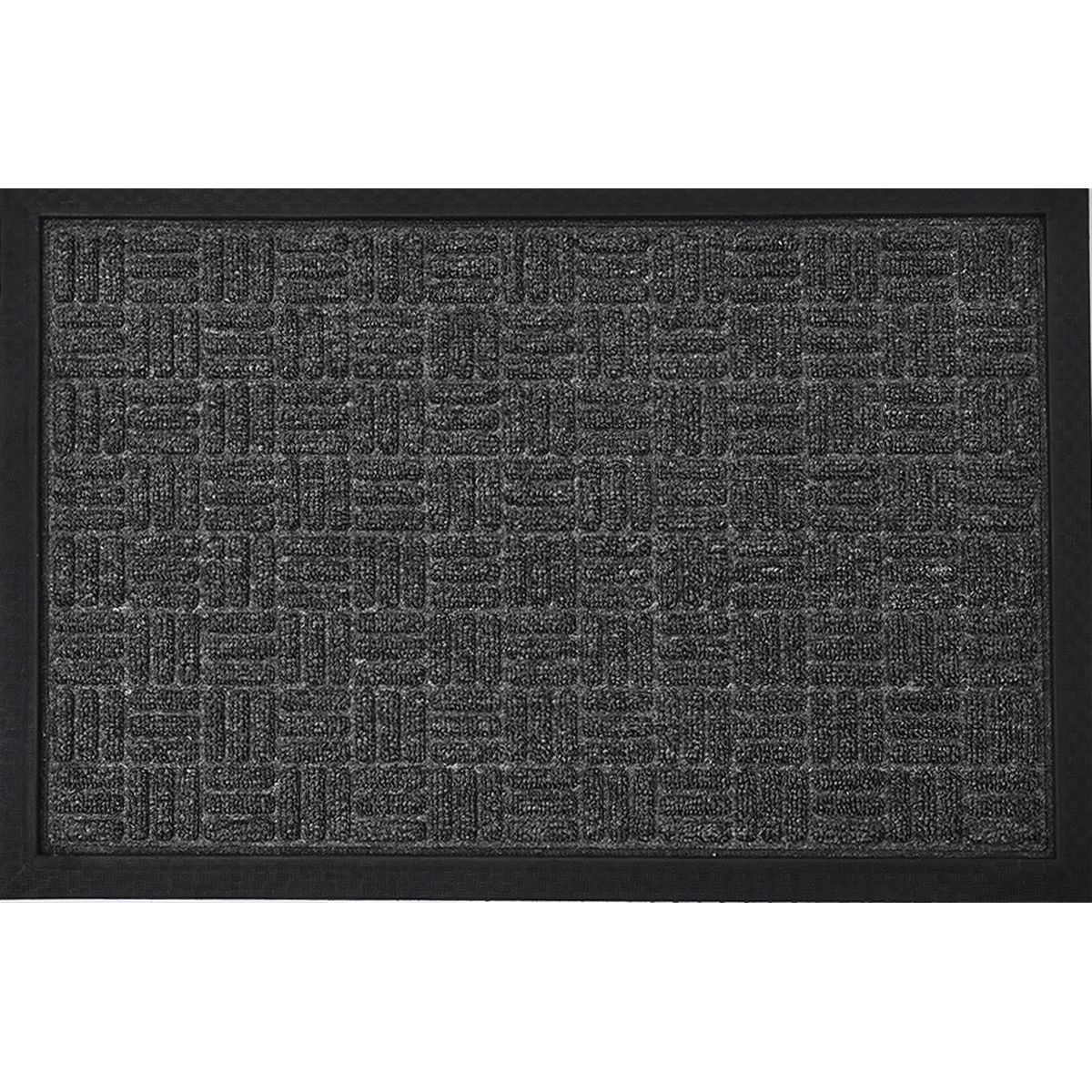 Tapis yvan 40x60cm polypro/caoutchouc - gris foncé