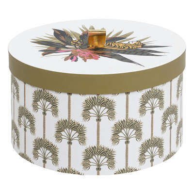 Miniature : Lot de 4 boîtes rondes Tropical boudoir PPR multicolore