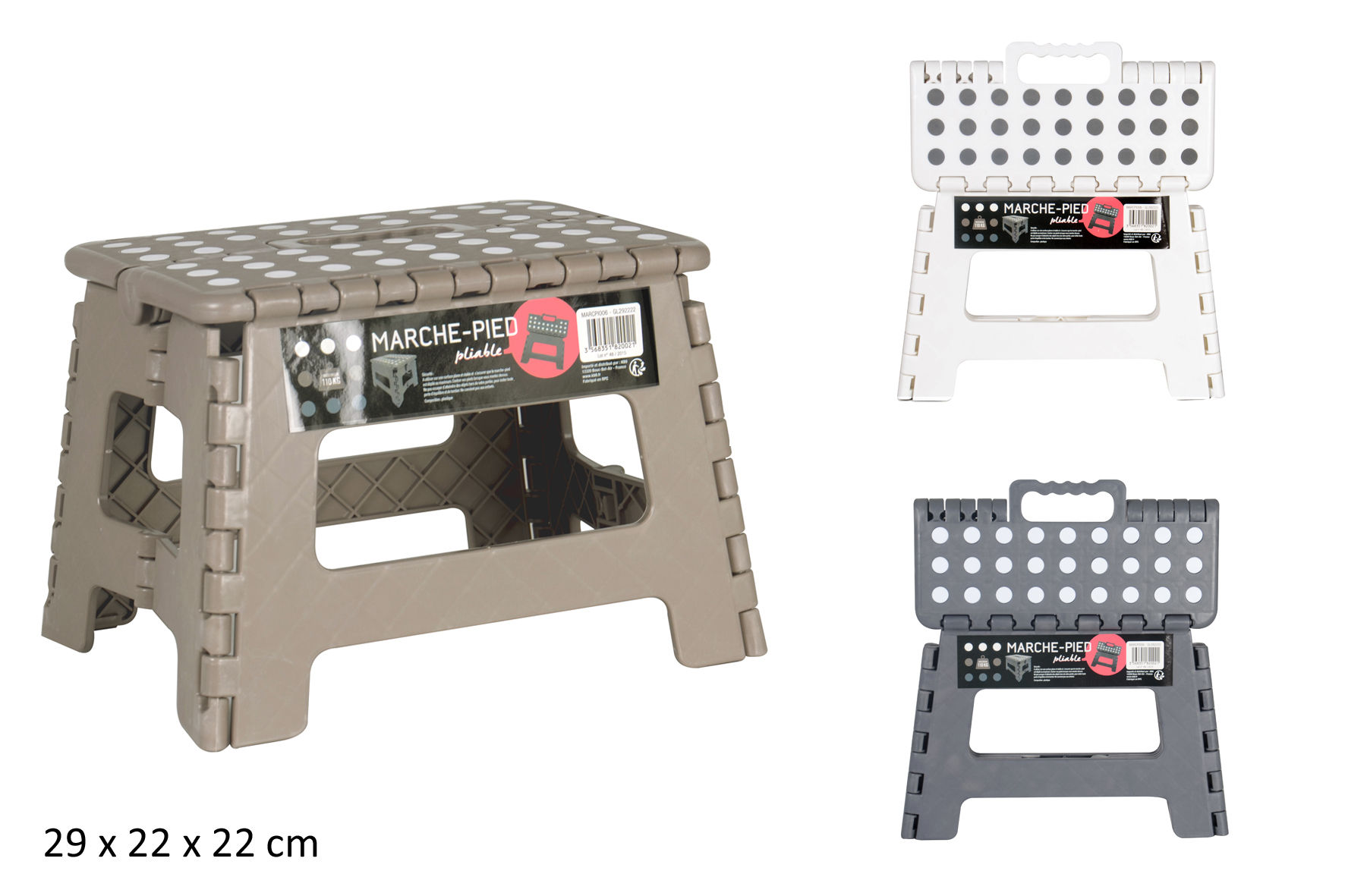 Marche-pied pliant plastic pm
