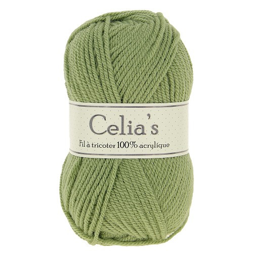 Fil à Tricoter Fin Viscose-acrylique - Couleur Vert Tilleul, 1Kg620 - Aiguille N°2