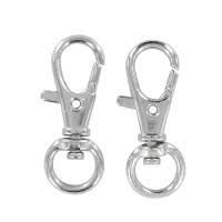 Porte-clés mousqueton x4 argentés