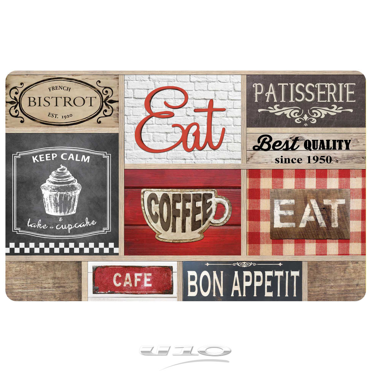 Set de table 28.5 x 44 cm polypropylene opaque coffee shop