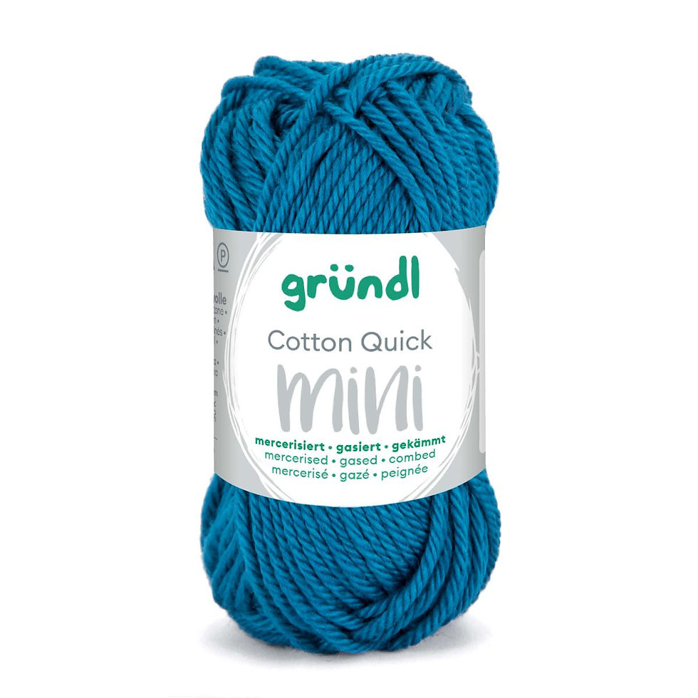 Fil à tricoter Grundl Cotton quick mini 100 % coton 143 pétrole