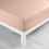 Miniature : Drap housse 2 personnes 160 x 200 cm uni 57 fils lina rose